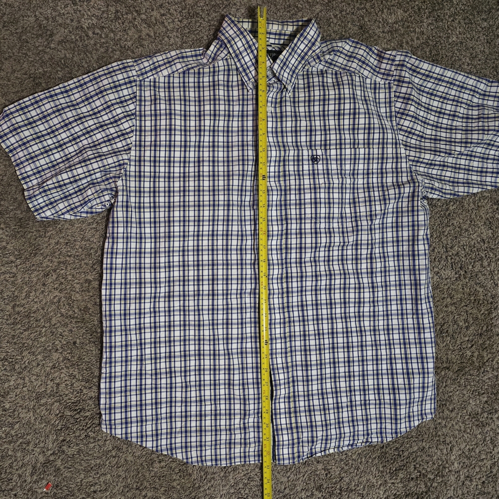 Ariat Men's Blue and White Checkered Shirt - Picture 3 of 6